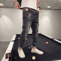 NEW LAKE秋季网红牛仔裤男精神小伙潮牌修身小脚潮流韩版百搭裤时尚长裤子牛仔裤
