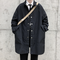 NEW LAKE子俊男装中长款风衣外套男2020新款秋季薄款休闲翻领夹克上衣褂子夹克