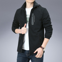 NEW LAKE外套男秋冬宽松休闲帅气爸爸大码中年速干夹克加绒户外运动夹克