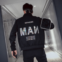 NEW LAKE2020秋装新款男士上衣服韩版秋冬外套潮流夹克反光精神小伙外套潮夹克