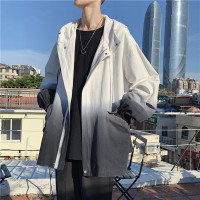 NEW LAKE旋律风车渐变色外套男韩版潮流连帽夹克秋季宽松百搭港风休闲上衣夹克