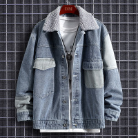 NEW LAKE牛仔外套男秋冬款加绒加厚工装休闲潮流冬天男士冬装上衣夹克冬季夹克