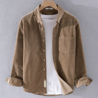 NEW LAKE春秋季灯芯绒夹克男韩版潮流休闲宽松纯色外套秋衣服褂子外穿上衣夹克