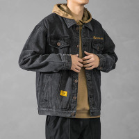 NEW LAKELES矮小个子帅T小码2020秋装新款男式夹克日系宽松牛仔外套青年潮夹克