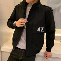 NEW LAKE春秋男士外套韩版潮流多口袋休闲百搭夹克精神小伙网红修身上衣男夹克