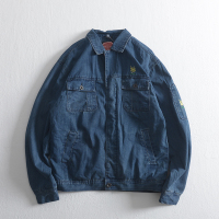 NEW LAKE工装多袋牛仔夹克男外套潮牌秋冬装宽松运动翻领开衫休闲外穿褂子夹克