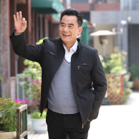 NEW LAKE春秋新款夹克男中年宽松爸爸装男士外套中老年人50岁60爷爷衣服夹克