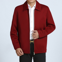 NEW LAKE中老年男装爸爸春装中年男士翻领夹克春秋季夹克衫休闲外套上衣男夹克