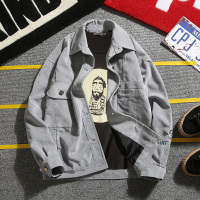 NEW LAKE秋季男士牛仔外套加绒加厚韩版潮流棒球衣服休闲百搭宽松春秋夹克夹克