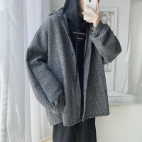 NEW LAKE古着感灯芯绒外套盐系男日系高街oversize秋装上衣加绒加厚夹克衫夹克