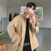 NEW LAKEMRCYC 2020春季新款皮衣男士修身衣服韩版帅气青年皮夹克机车外套夹克