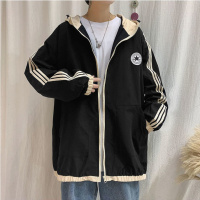 NEW LAKE加棉加厚夹克男士秋季新款潮流大码连帽外套韩版宽松潮牌运动衣服夹克