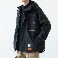 NEW LAKE友町 春秋 日系街头潮流城市机能拼接连帽夹克男潮青年外套夹克