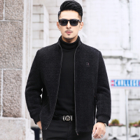 NEW LAKE中老年外套男爸爸装休闲秋冬季加厚保暖雪尼尔毛呢夹克灯芯绒上衣夹克