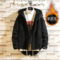 NEW LAKE13青少年秋冬装加绒夹克14男孩15加厚外套16岁初高中学生潮流棉衣夹克