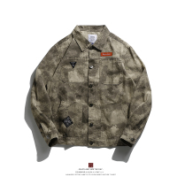 NEW LAKE敦域日系复古原宿工装外套男女款军事风迷彩夹克帅气潮流牛仔外套夹克