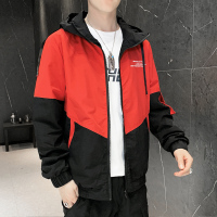 NEW LAKE男士秋季新款夹克外套潮流韩版帅气拼接百搭休闲连帽衣服春秋褂子夹克