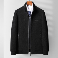 NEW LAKE外套男中年休闲秋冬季加厚保暖爸爸秋装夹克毛呢中老年雪尼尔上衣夹克