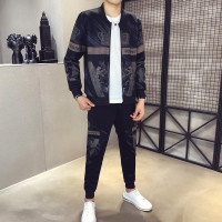 NEW LAKE精神小伙痞帅夹克外套男士休闲运动套装2020男新款韩版潮流春秋款夹克