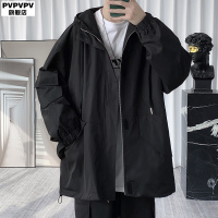 NEW LAKE工装外套男春秋韩版潮流大码胖子宽松休闲纯色机能港风运动夹克男夹克