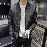 NEW LAKE2020春秋季刺绣外套帅气潮流百搭休闲立领薄款男士夹克男装棒球服夹克