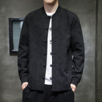 NEW LAKE中国风男装夹克男士春秋季薄款潮牌唐装棒球服复古风盘扣外套秋装夹克