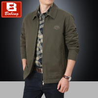 NEW LAKE中年夹克外套男商务休闲上衣中老年爸爸翻领夹克衫春秋季薄款茄克夹克