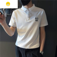 FISH BASKET季男士t恤polo衫短袖翻领半袖皇冠刺绣潮流潮牌简约百搭体恤帅