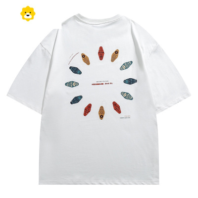 FISH BASKET马切达季男生设计感日系短袖男款趣味印花情侣T恤男士半袖