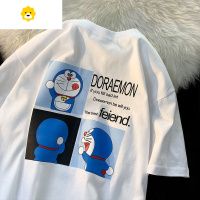 FISH BASKET季短袖t恤男生宽松半袖日系潮牌ins克莱因蓝情侣体恤上衣服