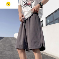 FISH BASKET美式高街松紧腰休闲短裤男季ins潮牌宽松百搭直筒五分裤子