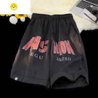 FISH BASKET美式潮牌印花篮球短裤男季高街嘻哈运动裤衩宽松直筒休闲五分裤