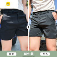 FISH BASKET休闲短裤男季薄款韩版潮流修身沙滩三分西装裤潮牌痞帅超短裤子