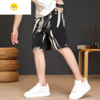FISH BASKET中国风花短裤男款季薄款宽松休闲运动潮牌五分裤痞帅潮流大裤衩
