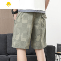 FISH BASKET工装短裤男季新款宽松直筒五分裤潮流运动中裤沙滩裤男