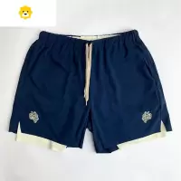 FISH BASKET双层健身短裤男速干弹裤跑步假两件训练贴身美式篮球裤透气