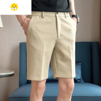 FISH BASKET松紧腰西装短裤男款季薄款高级感5分半截裤天休闲五分中裤子