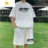 FISH BASKET广州十三行运动套装男季冰丝休闲搭配青少年学生短袖短裤两件套