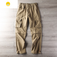 FISH BASKET城市机能风!可脱卸成短裤!薄百搭直筒男多口袋工装休闲长裤