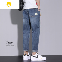 FISH BASKET季薄款牛仔裤男士2024直筒宽松男生百搭潮流弹力锥形长裤子