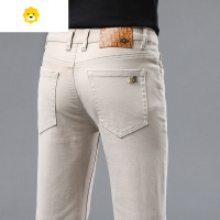 FISH BASKET香港轻奢欧货潮牌牛仔裤男修身直筒2024季弹力百搭休闲高端长裤