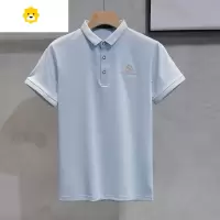 FISH BASKET冰丝半袖POLO衫男士短袖T恤季韩版潮流青年带领子商务休闲上衣