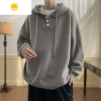 FISH BASKET连帽毛衣男季日系复古慵懒外套oversize戴帽子针织衫卫衣