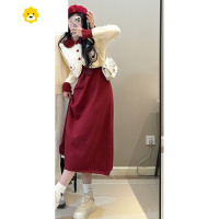 FISH BASKET法式情侣装设计感小香风毛衣外套显瘦针织连衣裙订婚两件套