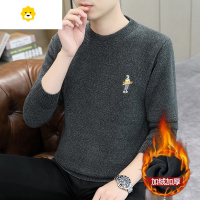 FISH BASKET一体绒毛衣男季加绒加厚潮牌百搭男装上衣p暖内搭打底针织衫