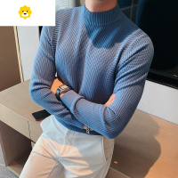 FISH BASKET半高领毛衣男加厚季p暖内搭打底衫上衣潮流休闲帅气修身针织衫