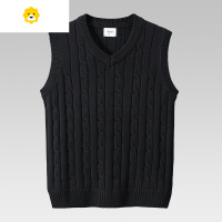 FISH BASKET厚款针织马甲男季加绒加厚V领男士无袖背心毛衣棉p暖针织衫