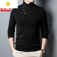 FISH BASKET款新款多斯市衫男士个性高领修身毛衣100山绒打底衫