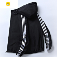 FISH BASKET季男士外套运动休闲百搭连帽夹克上衣薄款宽松男装上衣服褂子