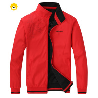 FISH BASKET男单衣运动夹克薄款双面穿外套红色外衣本命年喜庆团体运动服